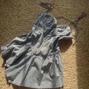 Gingham corset dress, size small. NWOT.